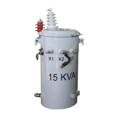acheter Distribution de l'huile du transformateur à pôle unique de 15kva immergée de 4160v à 240v fabrication en ligne