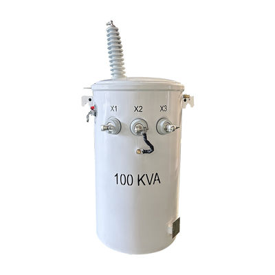 acheter 100 KVA Transformateur à pôle d'alimentation à phase unique de type huile à double enroulement de 34,5 KV à 120 V fabrication en ligne