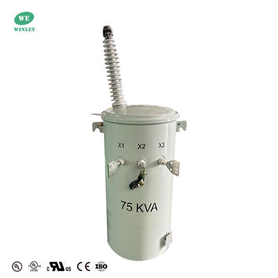 acheter 75 Kva Transformateur à pôle de puissance à pôle monophasé monté en distribution aérienne 34,5kv à 120v Ansi Ieee Doe 2016 Normes fabrication en ligne