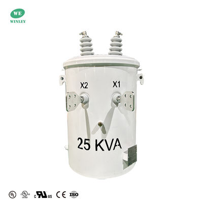 acheter Transformateur monophasé sur poteau de 25 kVA certifié UL, transformateur de distribution aérienne de puissance immergé dans l'huile 12470V à 480V DOE 2016 fabrication en ligne