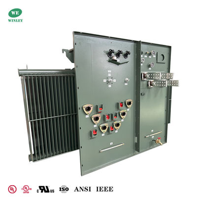 acheter UL Listed 2.5 MVA Three Phase Pad Mounted Transformer 2500KVA Oil-Immersed 12470V To 400V ANSI/IEEE Standards fabrication en ligne