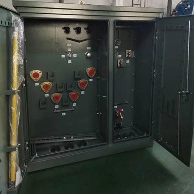 Transformateur de distribution d'énergie de type huile monté sur une plaque à trois phases de 45kva