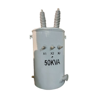 12.4kv 240v 50kva Transformateur de distribution immergé dans l'huile Transformateur monophasé monté sur un pôle