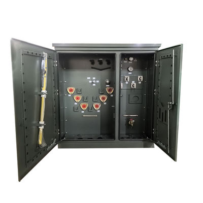 L'alimentation en boucle du transformateur monté sur une plaque à trois phases de 300 Kva 12470GrdY/7200V à 480Y/277