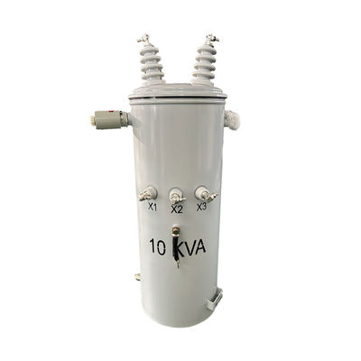 Transformateur à pôle montagé à phase unique de 10 KVA, puissance d'huile vers le bas, électrique de 12470V à 240v