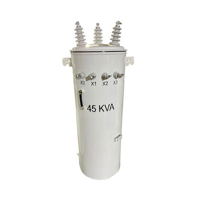 Huile de transformateur à trois pôles en phase immergée 13800V à 480Y/277V 75KVA