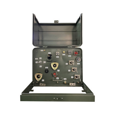 Transformateur de distribution monté sur une plaque à une seule phase de 100 Kva 12470V à 240V