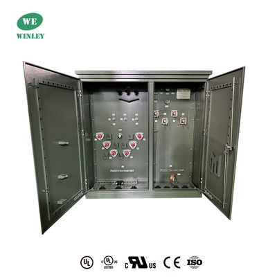Transformateur de distribution monté sur une plaque de 3 phases 2500 Kva 13200v à 480y/277 Pour l'extérieur