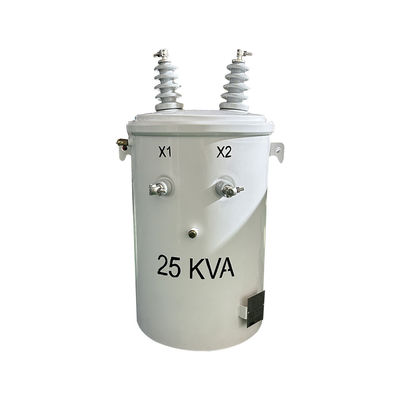 Transformateur de distribution à pôle unique de 25kva, huile immergée de 13,8 KV à 277 V