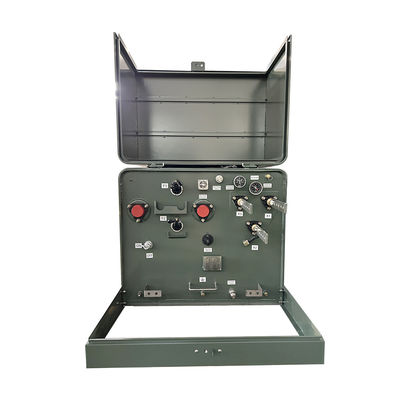 200 KVA Transformateur à plateau unique monté à l'huile Transformateur de distribution électrique immergé dans l'huile 34500V à 240V