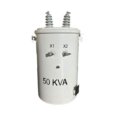 50KVA Transformateur à pôle de distribution monophasique huile immergée 12470V à 277V