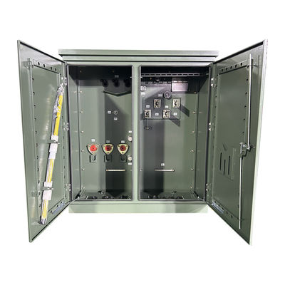 Transformateur de distribution d'électricité à double tension 12470V et 4160V monté sur une plate-forme à 3 phases de 500 Kva