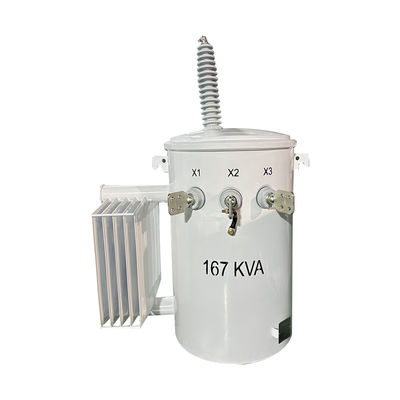 Transformateur de distribution à pôle unique à double enroulement 167Kva 34,5KV à 120V
