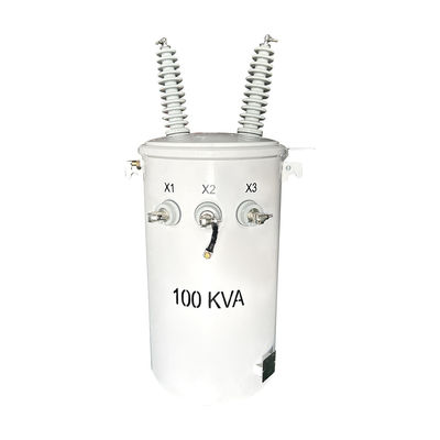 100 KVA Transformateur de distribution aérien à pôle simple à l'huile immergée 34500V à 120V