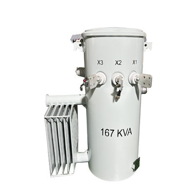 Transformateur à pôle unique de 167 Kva Type de distribution de CSP Liquide rempli 100 Hz 4160V à 480V FR3
