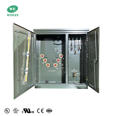 Transformateur monté sur une plate-forme à trois phases de 300 KVA de 13200 V à 480 Y certifié UL
