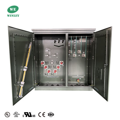 1000Kva Transformateur en boucle monté sur un tampon à trois phases d'alimentation de 34,5 KV à 208 V Certifié UL
