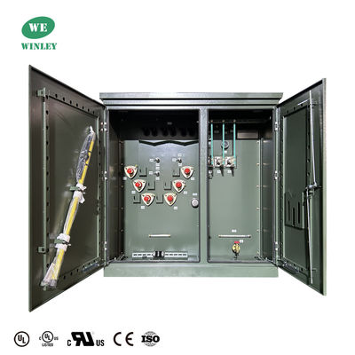 1500Kva Transformateur à trois phases monté sur un tampon d'huile immergé 4160V Répond aux normes DOE 2016 ANSI / IEEE