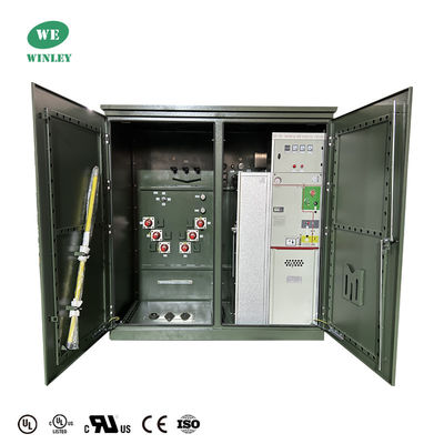 3000 Kva 3 phases Transformateur monté sur le tampon 24940V & 12470V UL certifié répond aux normes DOE 2016 ANSI IEEE