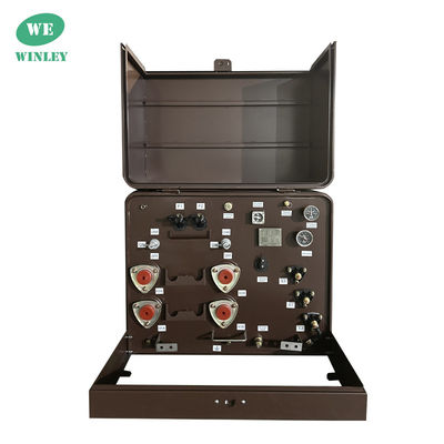 Transformateur monté sur une plate-forme de 1 phase Transformateur de distribution immergé dans l'huile 7200V Normes ANSI IEEE