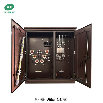 45Kva Transformateur à trois phases monté sur une plate-forme de distribution immergée dans l'huile 12470V Step Down UL certifié