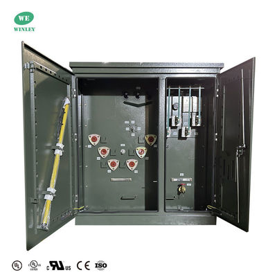Transformateur de distribution immergé dans l'huile à trois phases de 300 Kva monté sur le tampon UL certifié 12470V à 480V avec CT ANSI IEEE DOE 2016 Normes