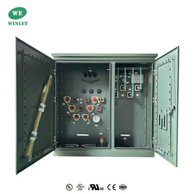 Transformateur monté sur une plate-forme à 3 phases, distribution immergée dans l'huile 500Kva 12870V Normes ANSI IEEE