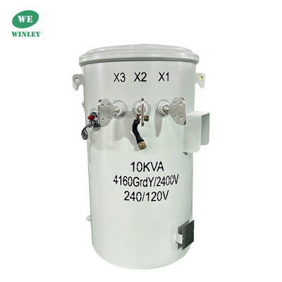 10Kva Pôle d'alimentation à phase unique Transformateur monté huile immergée 100Hz 4160V prix du fabricant