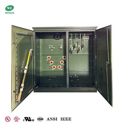 Certification UL/CUL Transformateur monté sur un tampon à trois phases 3750KVA 12,47KV à 480V Pour la distribution d'électricité à tension moyenne