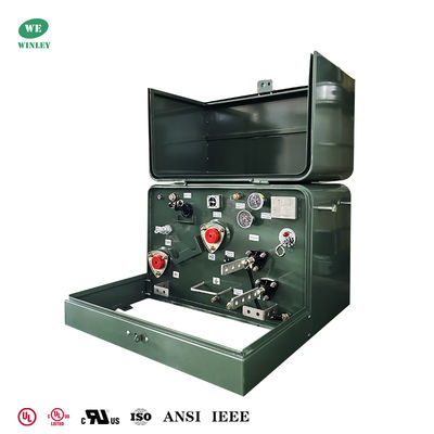 Transformateurs monophasés sur socle de 50 kVA pour la distribution d'énergie  Boucle d'alimentation Polarité additive 240V à 480V Homologué UL