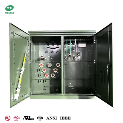 UL répertorié 1500Kva Transformateur à trois phases monté sur un pad Distribution du système électrique Multi-voltage 13,8KV 13,2KV 12,47KV à 480V Normes ASNI