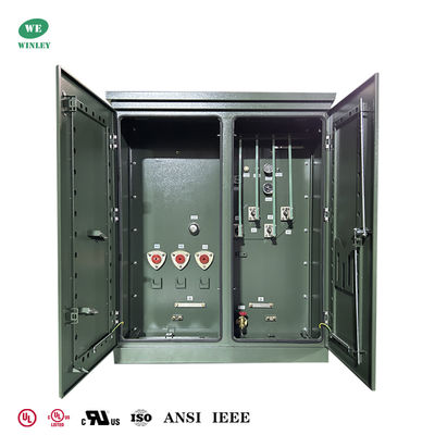 Transformateur sur socle triphasé 300 kVA pour la distribution d'énergie, 2400V à 480V, homologué UL