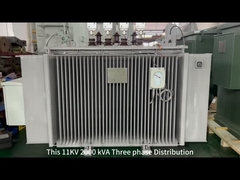 2000 Kva Huile de transformateur de distribution électrique en trois phases immergée