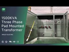 Transformateur monté sur une plate-forme à trois phases de 1500kva UL